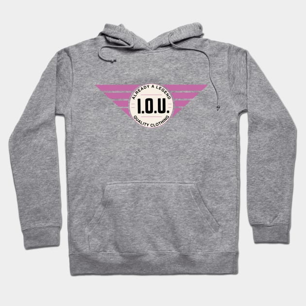 IOU 80s Style Sweatshirt Hoodie by Turboglyde